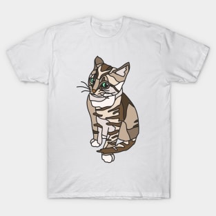 Brown Tabby Kitten Side Eying You T-Shirt